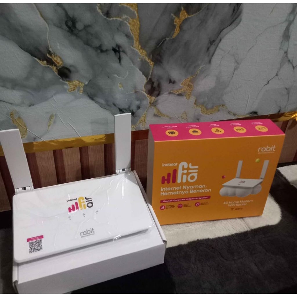 Rabit CPE-XR adalah modem WiFi router 4G LTE + Kartu Hifi Indosat IM3 50GB SEGEL