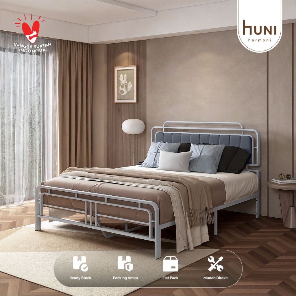 Siantano - Dipan Besi King Size | BED ANSEL | Ranjang Full Besi Minimalis | Dipan Besi Minimalis