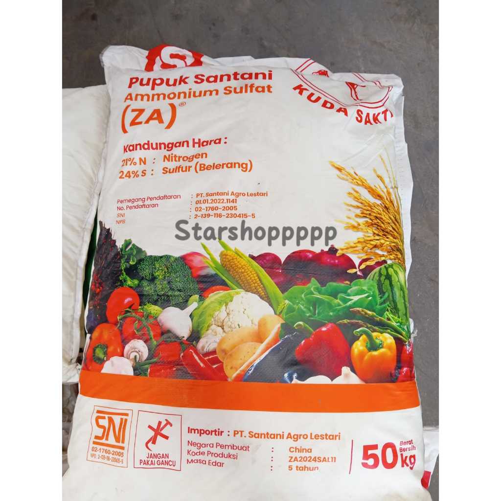 Pupuk ZA Ammonium Sulfat Kuda Sakti 50Kg | Pupuk Nitrogen & Belerang