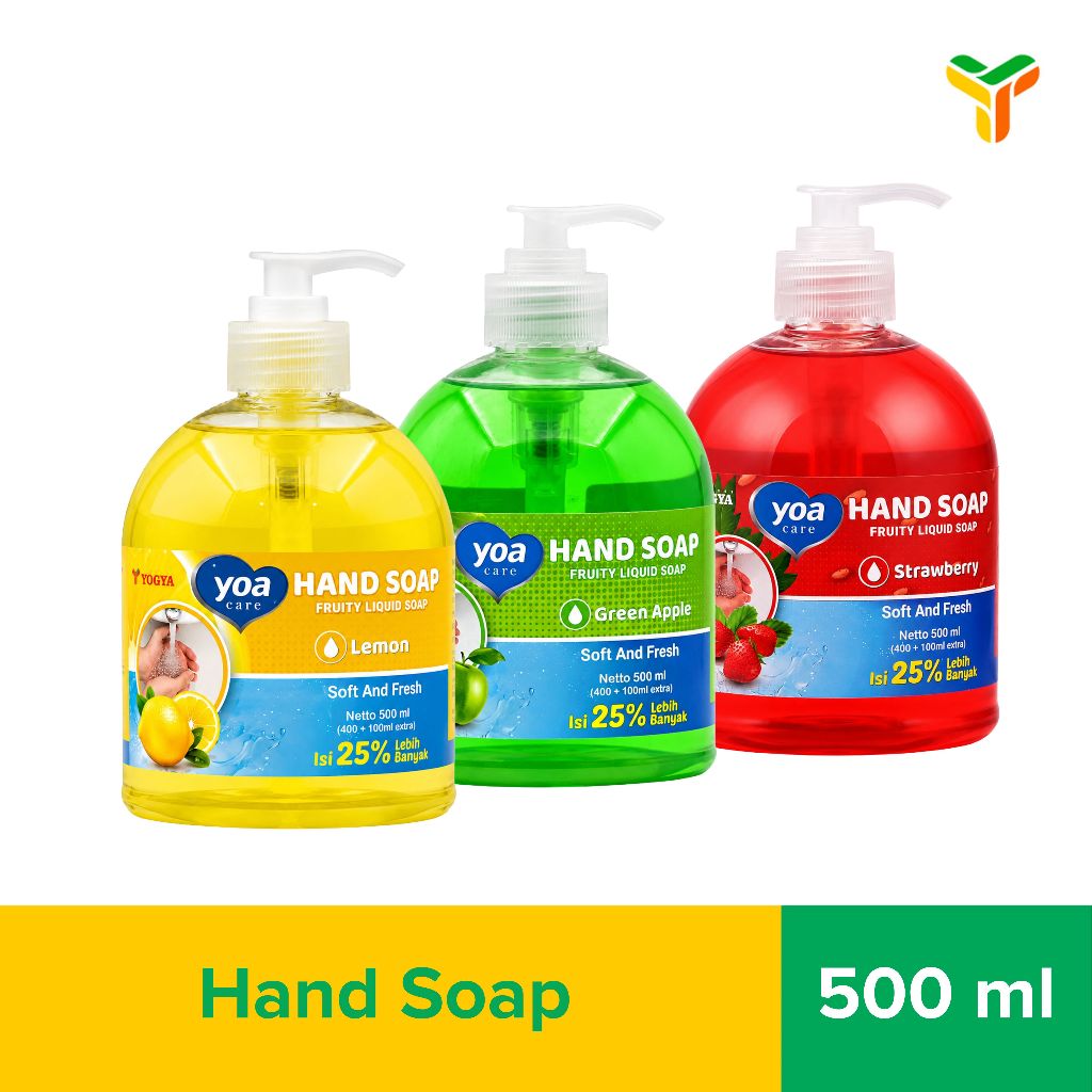 YOA Hand Soap  500ml – Sabun Cuci Tangan Segar Lembut di Kulit