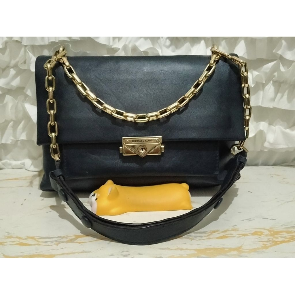 Tas MK Michael Kors Cece medium leather shoulder
