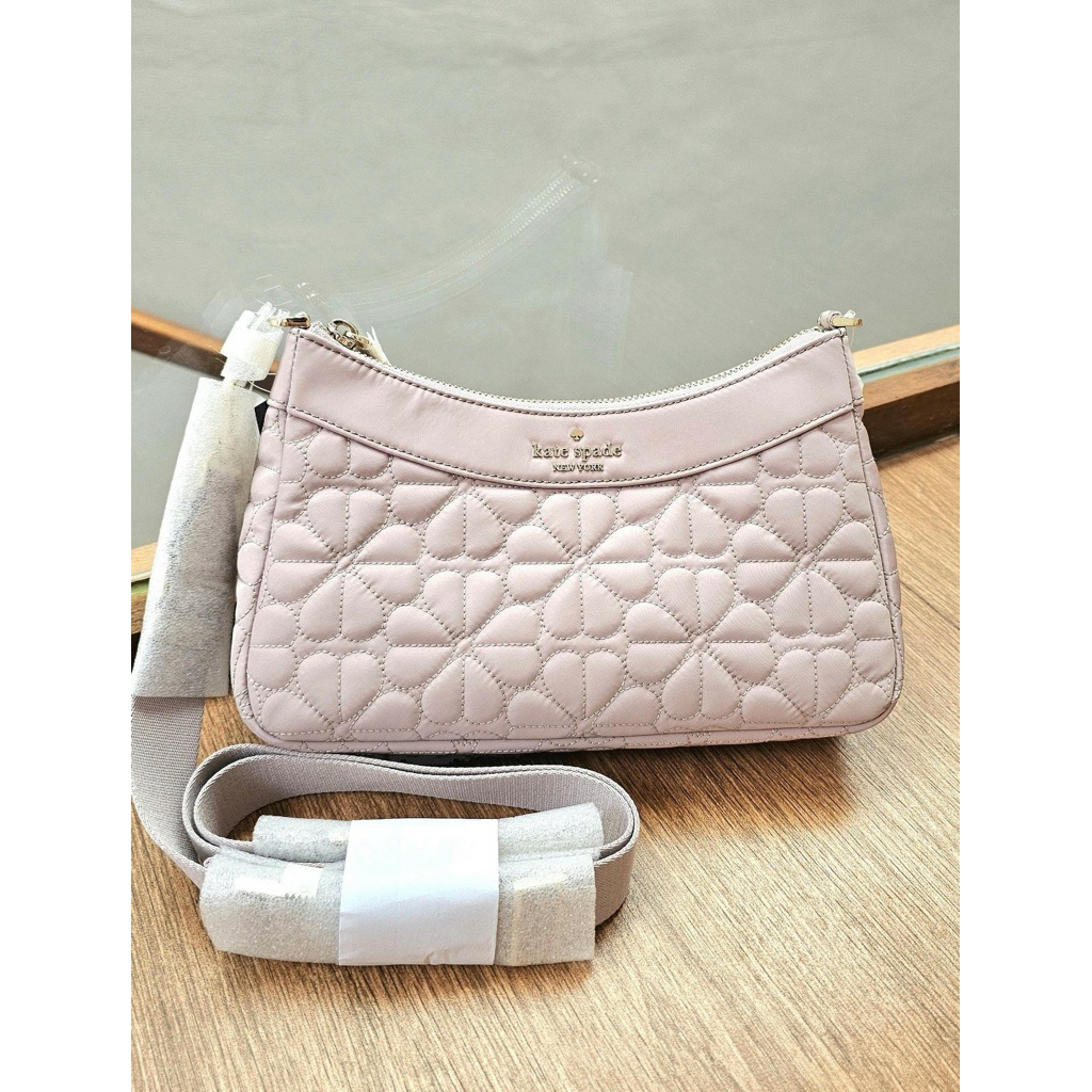 TAS BRANDED WANITA KATE SPADE FLOWER FABRIC CROSSBODY