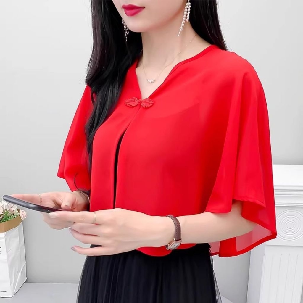 atasan outer wanita importt bahan sifon