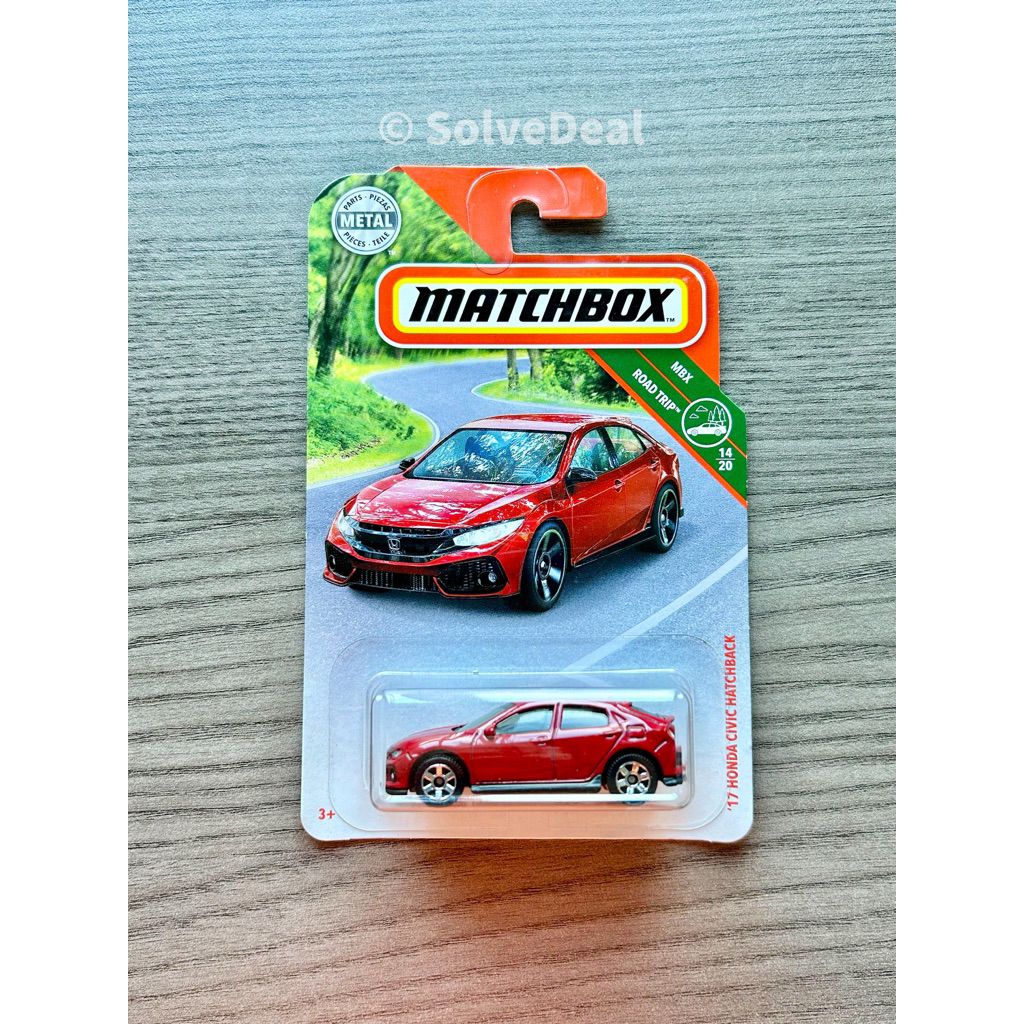 Matchbox 17 Honda Civic Hatchback 2019 Red Koleksi Hotwheels