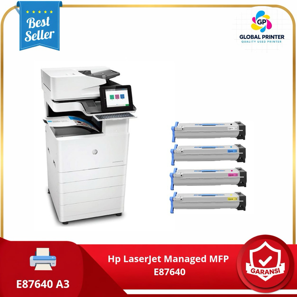Printer HP Laserjet Managed Color MFP E87640 Bekas bisa fotocopy A3