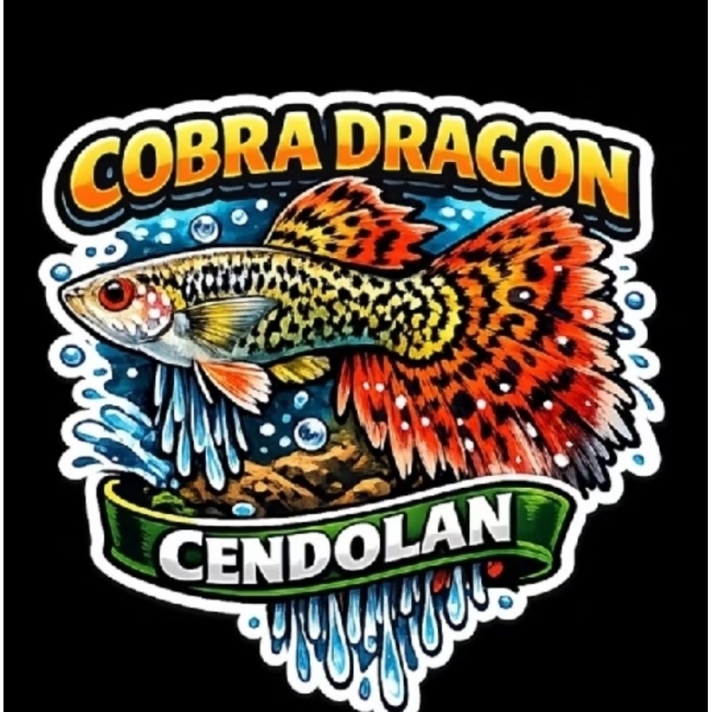 hiasan aquarium Guppy dragon cendolan 4 ekor