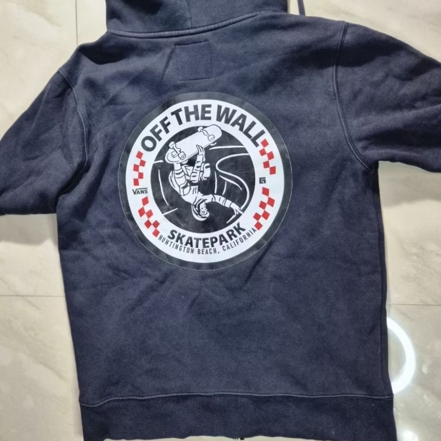 Vans Zipper Hoodie Jacket Big Logo Authentic
