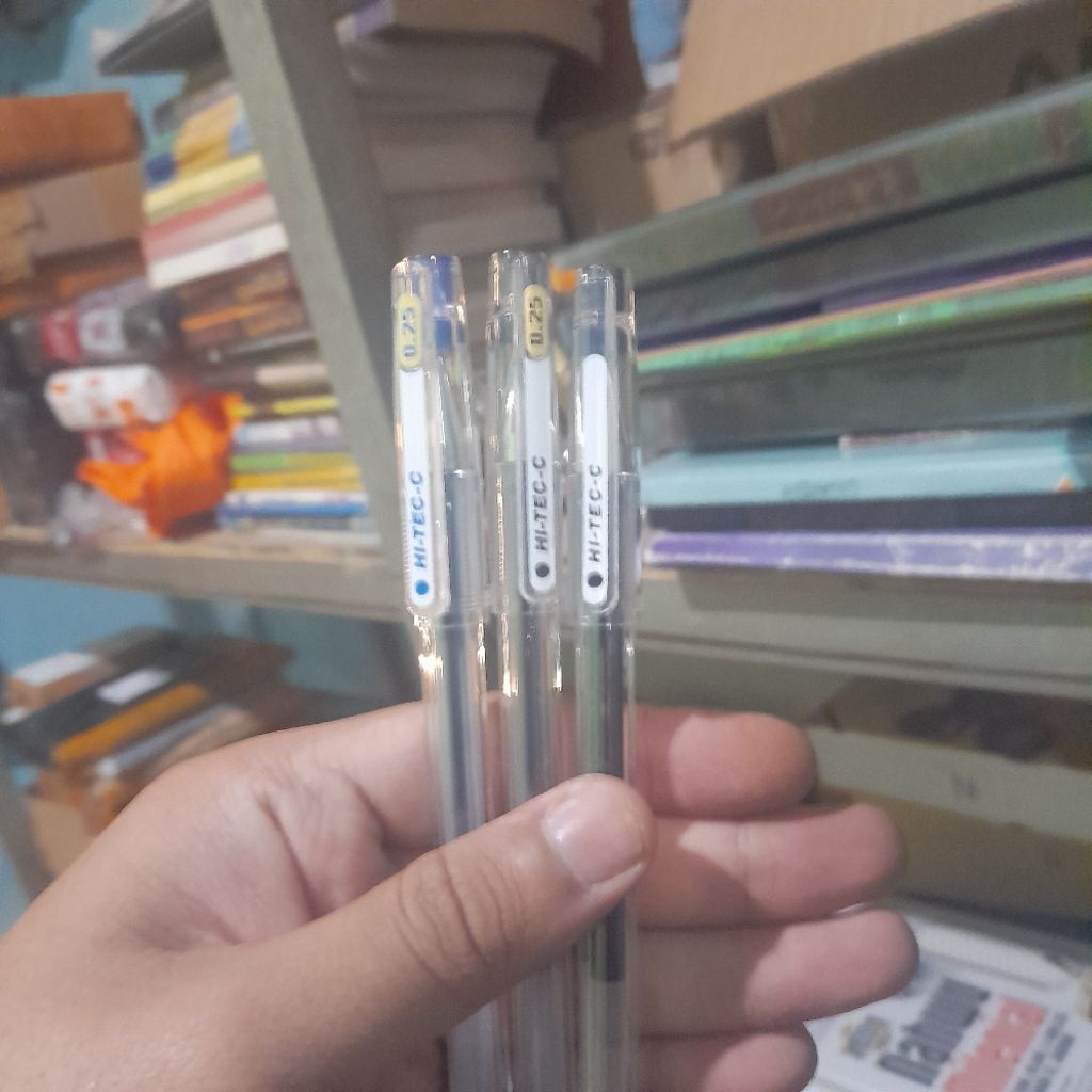 Ecer 1pcs Pulpen Makna Pesantren Pilot Hi-Tec-c Asli Original Hitam | Biru 0.3mm 0,3 & 0.25mm 0,25 h