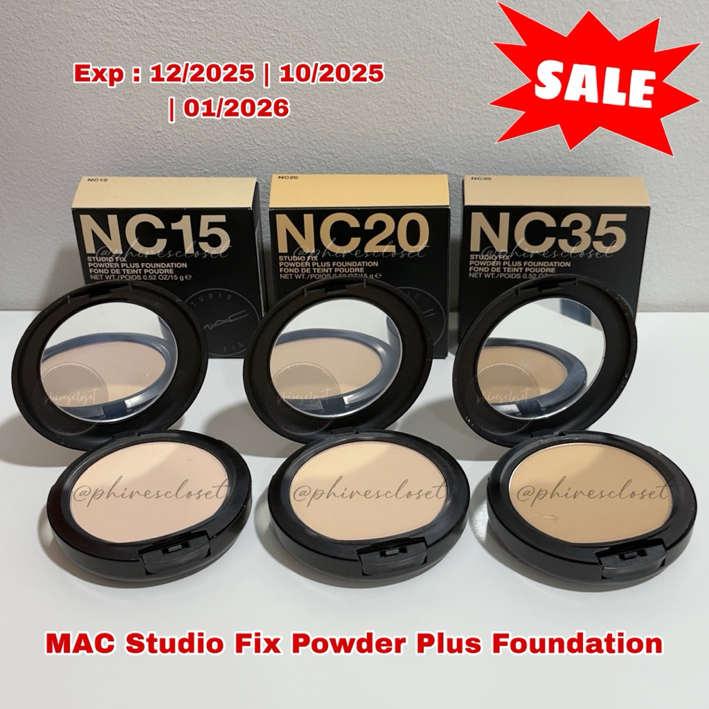 [SALE] MaC Studio Fix Powder Plus Foundation - NC 15 - NC 20 - NC 35