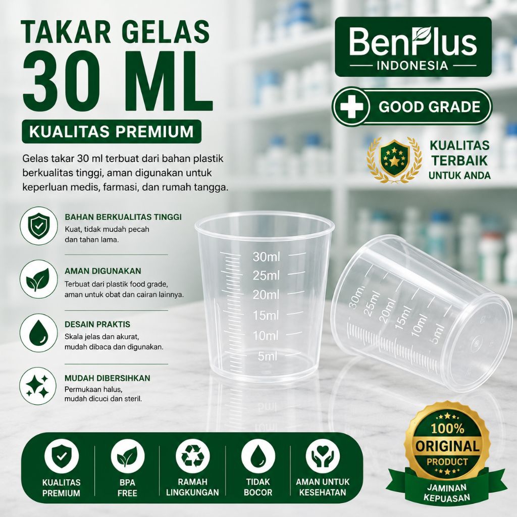 takar gelas obat 30 ml