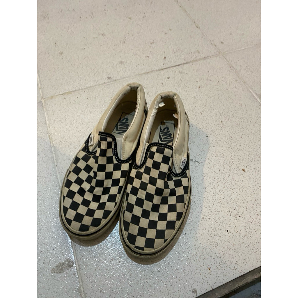 sepatu vans original wanita chessboard catur preloved