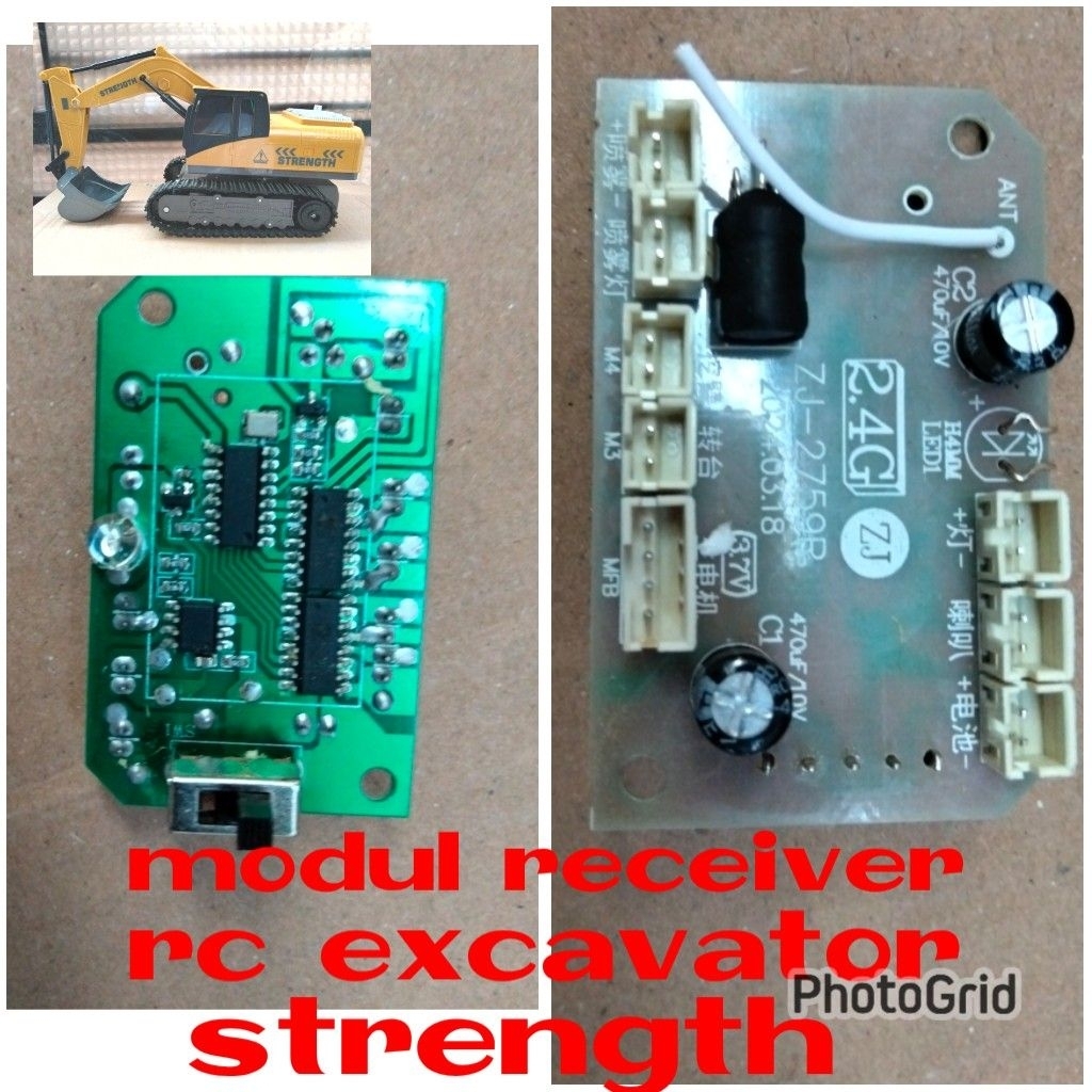 Modul receiver rc excavator strength