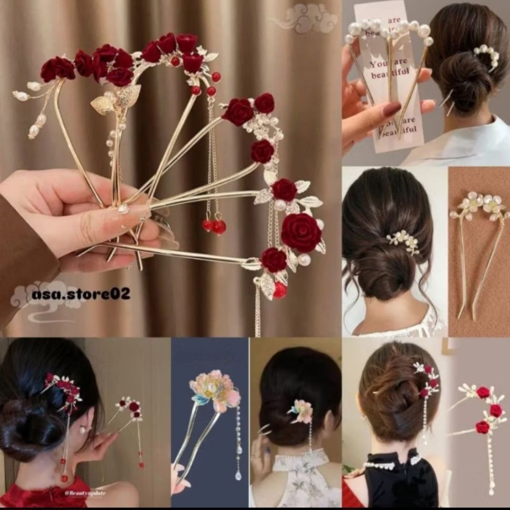 Tusuk Konde Rambut Sanggul/Tusuk Konde Cina/Tusuk Konde Modern Make Up Rias Hangfu