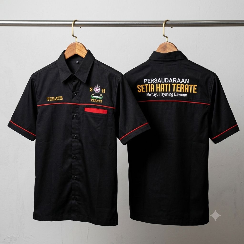 Kemeja Bordir Setia Hati Terate / Kemeja PSHT Simpel / Hem PSHT Keren