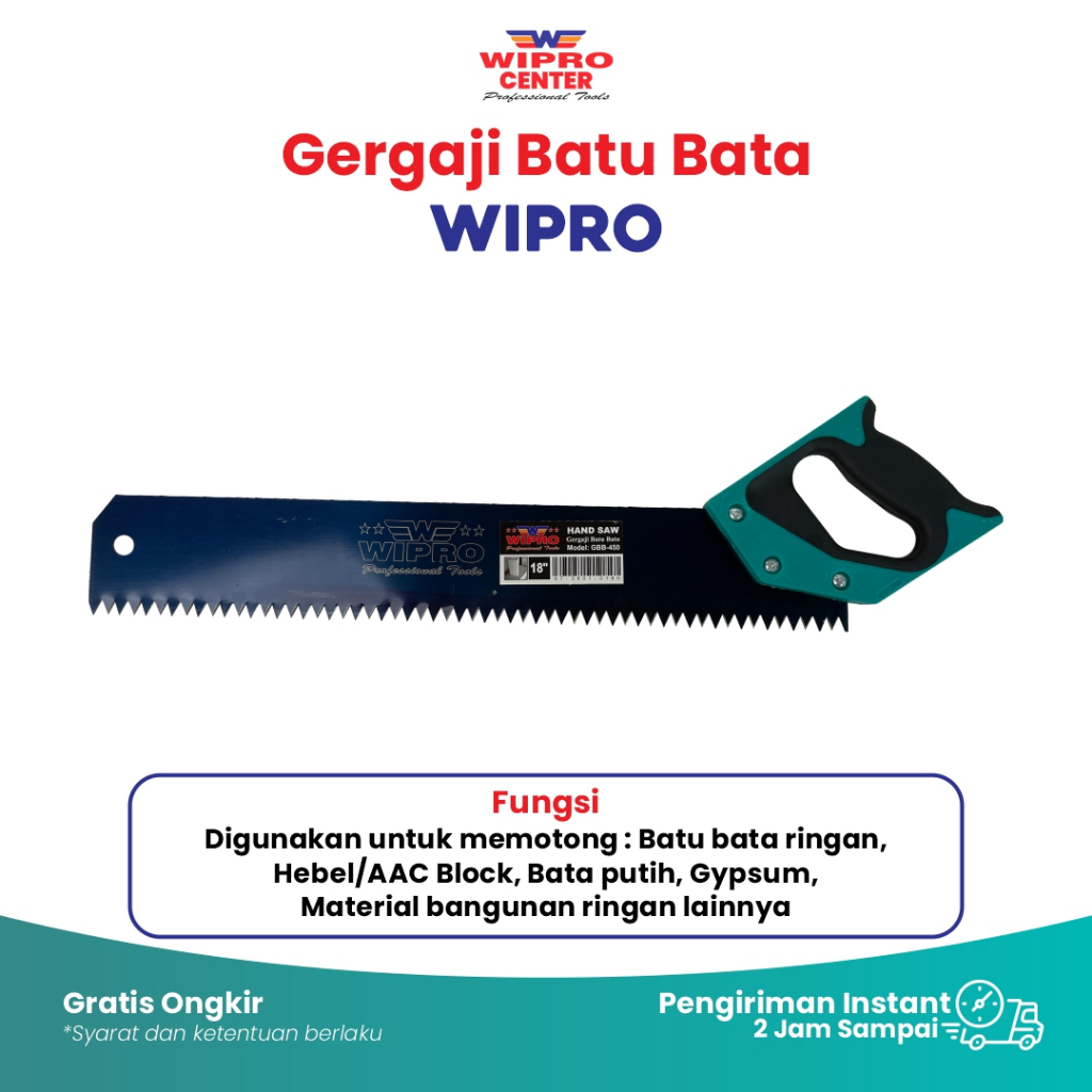 WIPRO Gergaji Batu Bata Ringan 18" GBB450