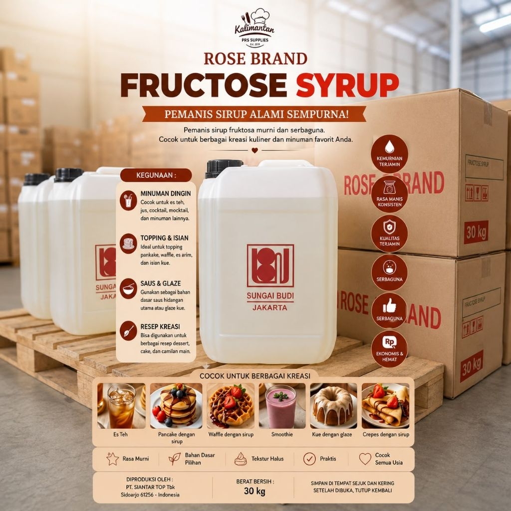 Rose Brand Gula Cair Fructose 30kg