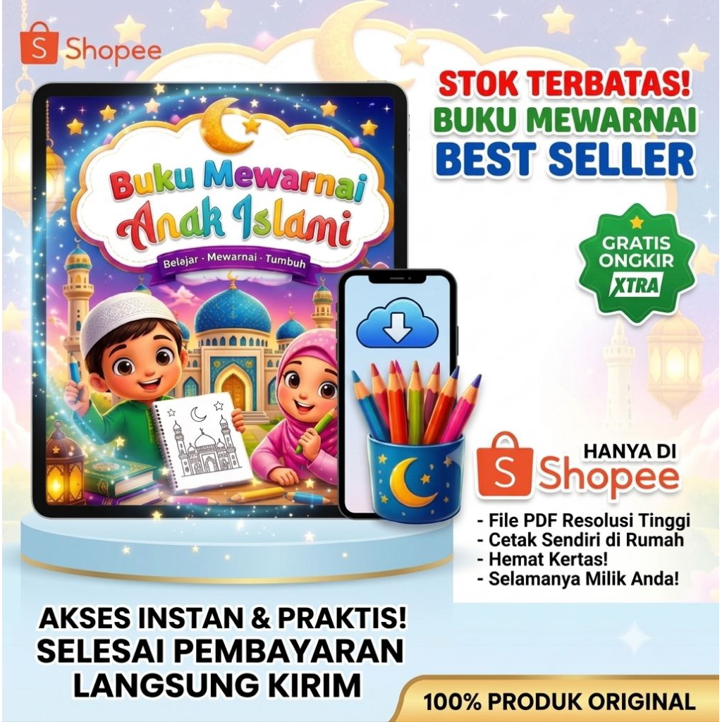 Buku Mewarnai Anak Islami PDF | 29 Halaman Edukatif