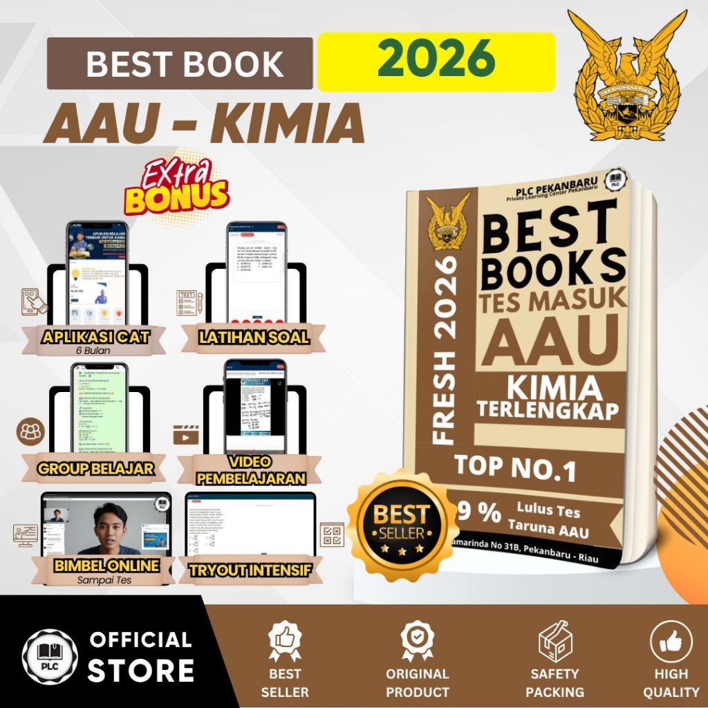 Buku Kimia AAU TNI 2026 Materi & Bank Soal | Tes Akademi Angkatan Udara PLC