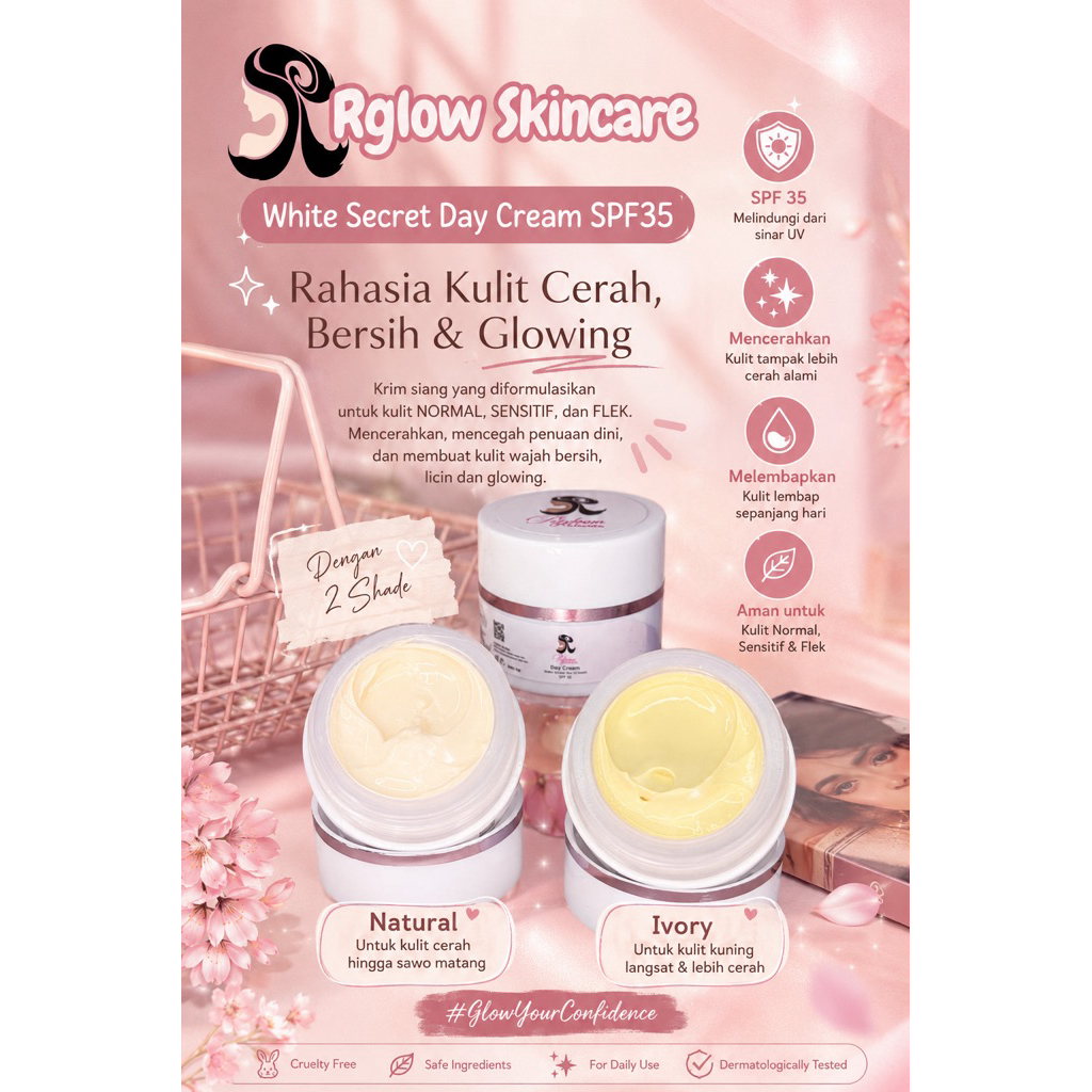 Day cream white secret spf35 Rglow Skincare