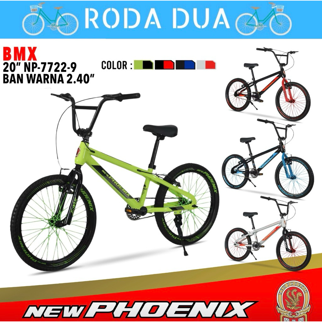 SEPEDA BMX 20” NP-7722-9 BAN WARNA BAN 2.4