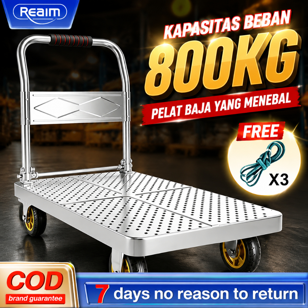 Troli Lipat Trolley HandTruck Model Besi 1000KG Troli Barang Serbaguna Model TROLLEY Troli Dorongan 