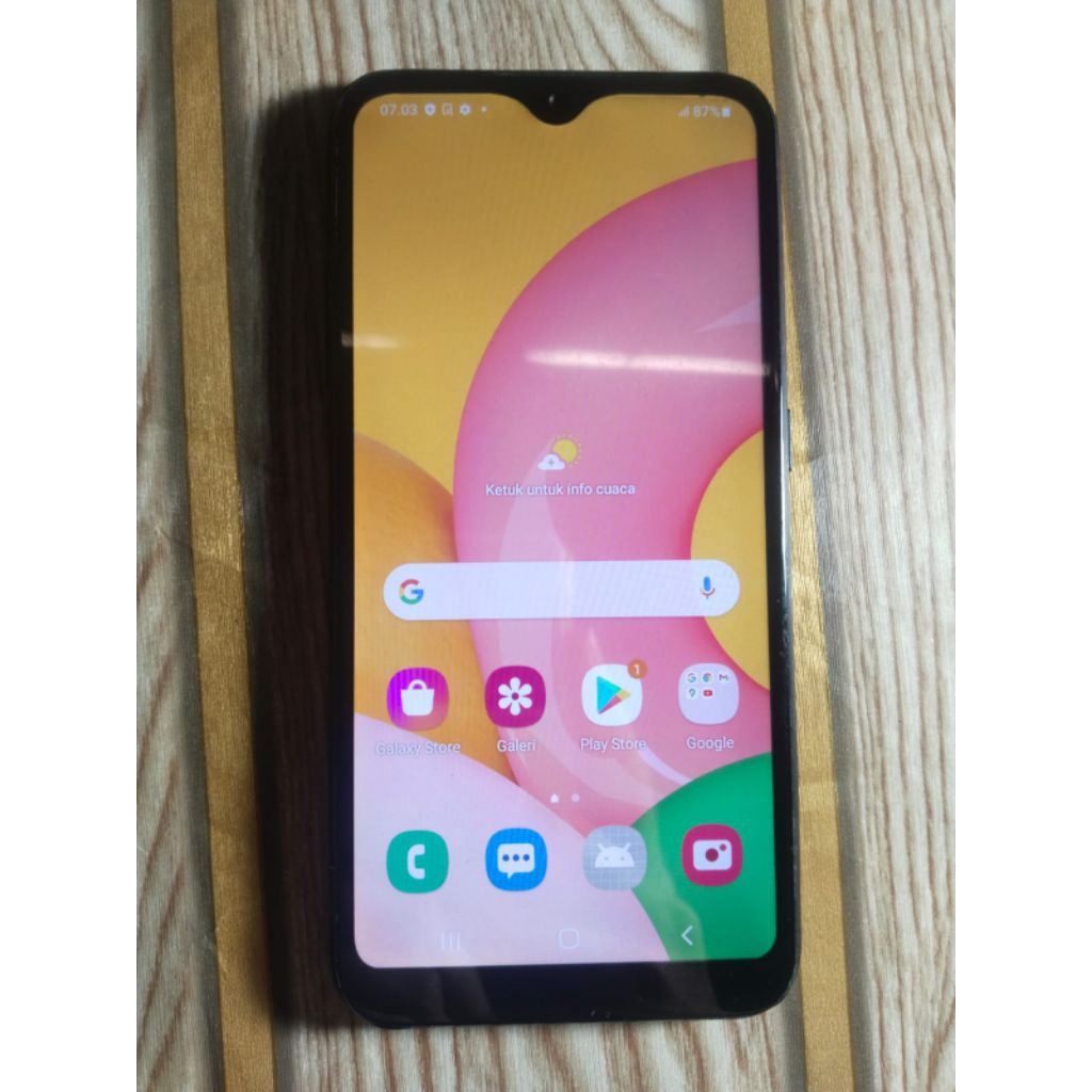 Di jual MURAH HP samsung galaxy A01 RAM 2/16  Barang Bagus Normal, Batrai Kuat,  Siap Pakai