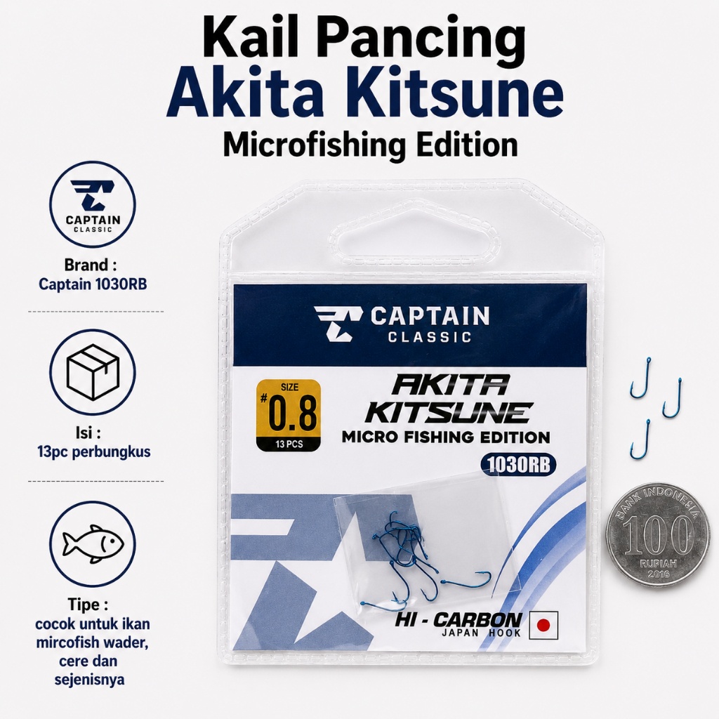 Captain Microfishing Edition Kail Pancing Kecil Presisi untuk Wader dan Cere