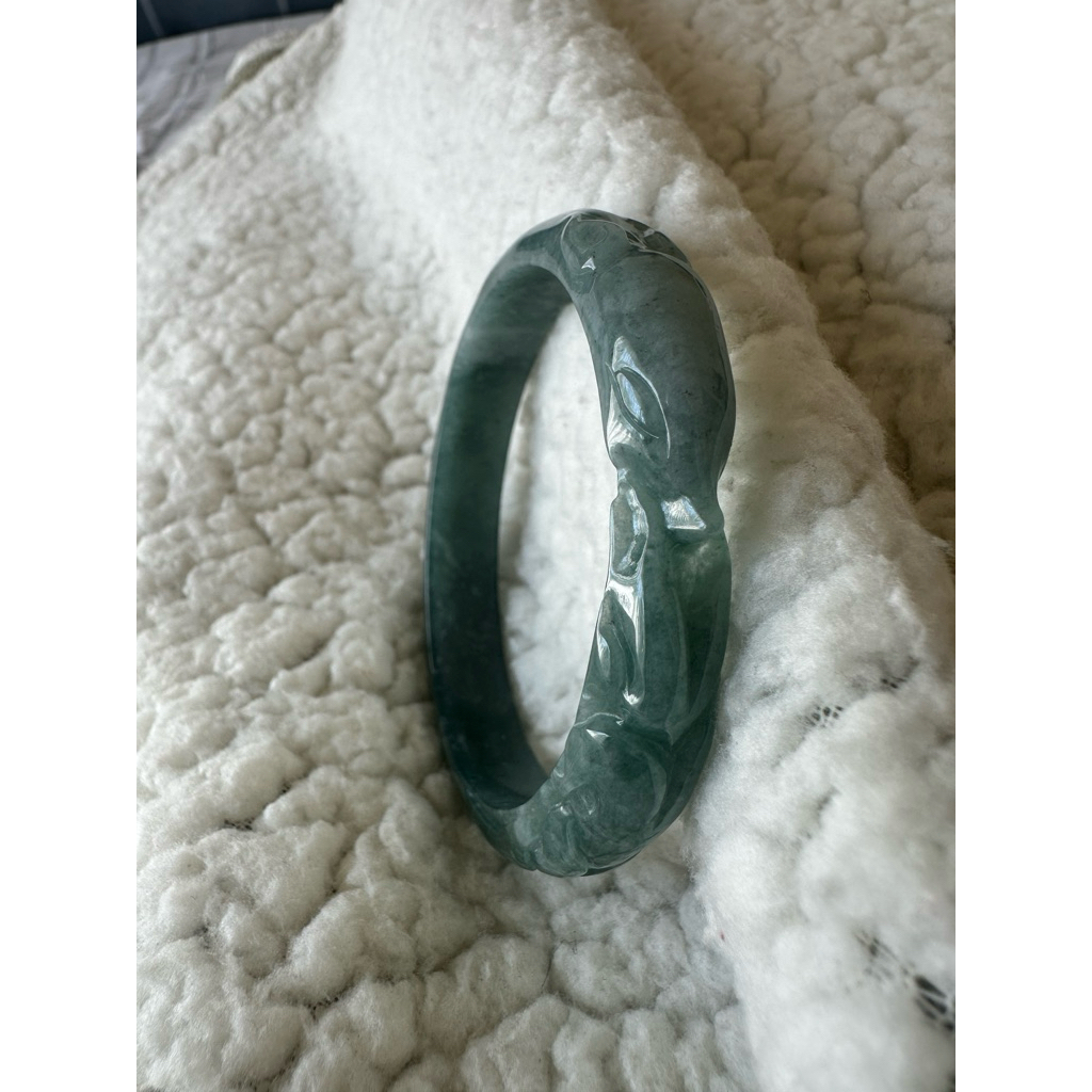 Gelang Bangle Giok Ukir Rubah