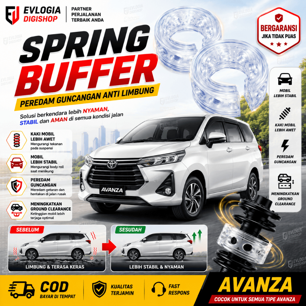 Spring Buffer Avanza Bergaransi Peredam Guncangan Stabilizer Mobil