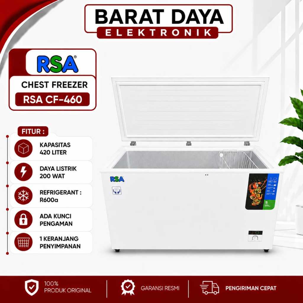 Chest Freezer RSA CF-460 Freezer Box Freezer Daging Freezer Box Chestfreezer