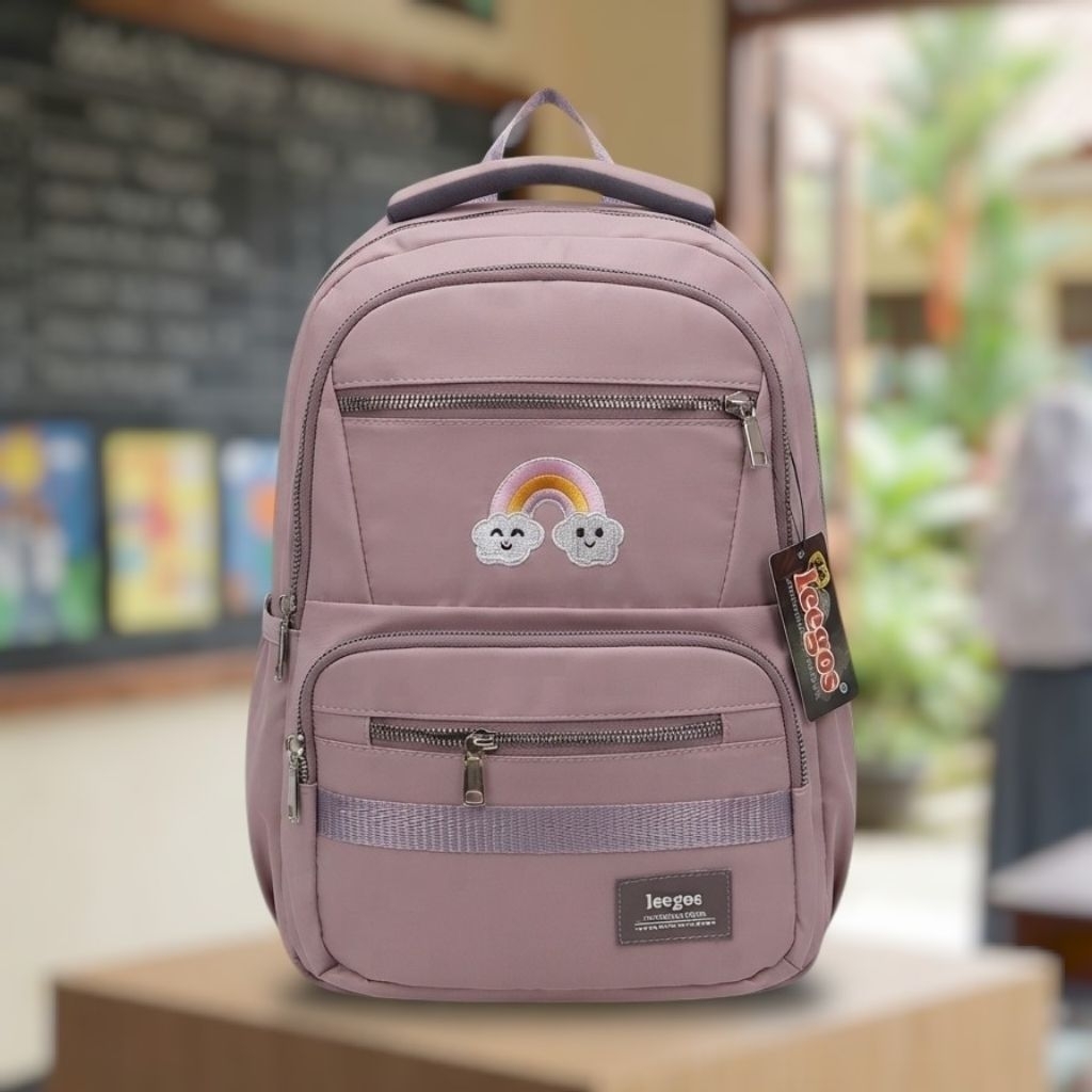 tas ransel sekolah sd smp sma perempuan leegos original