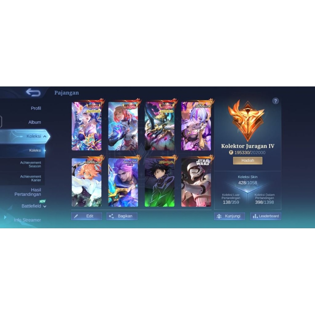 jual akun ml