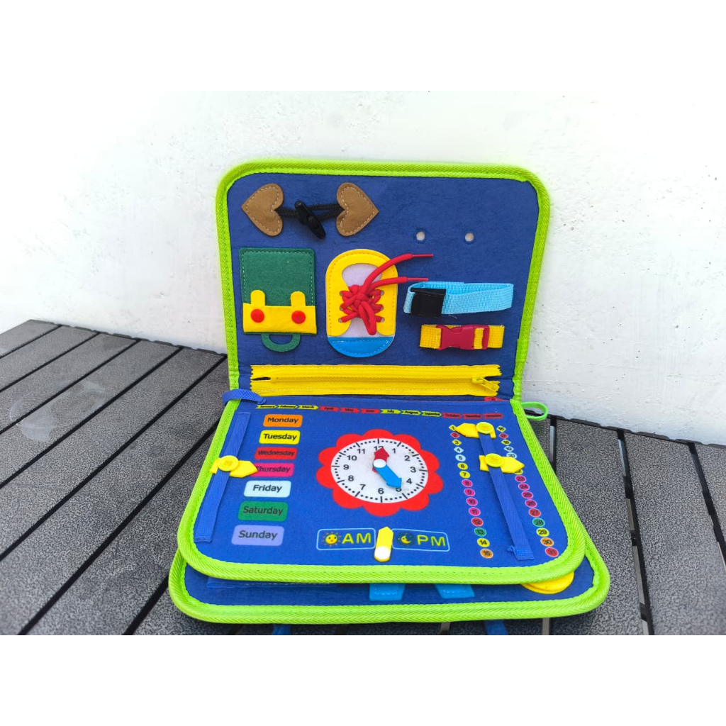 PL PRELOVED Busy Book / Mainan Bekas Busy Board Tas Sensorik Anak / Montessori Activity Bag PRELOVED