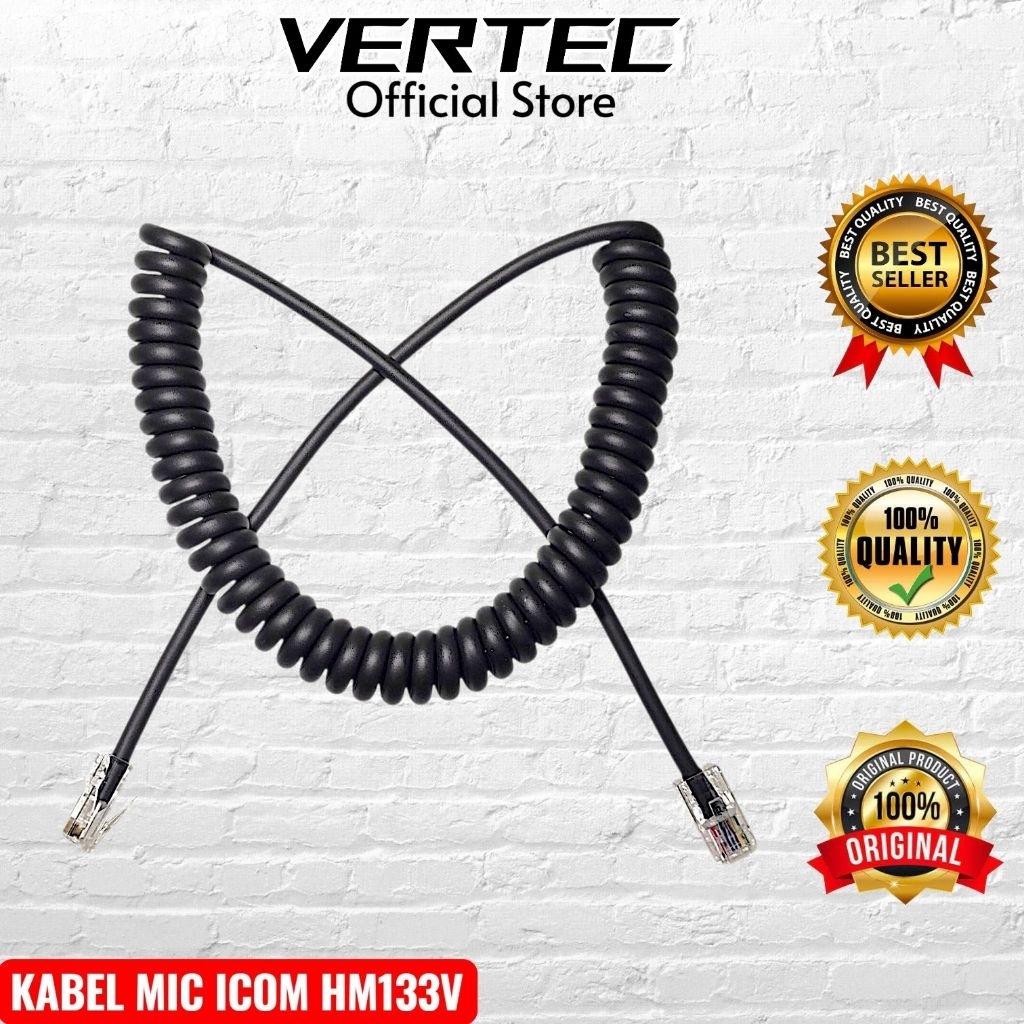 Kabel Mic Rig ICOM IC2300 IC2200 IC-2300 IC-2200 IC 2300H Kabel Ptt Handmic Microphone HM133V