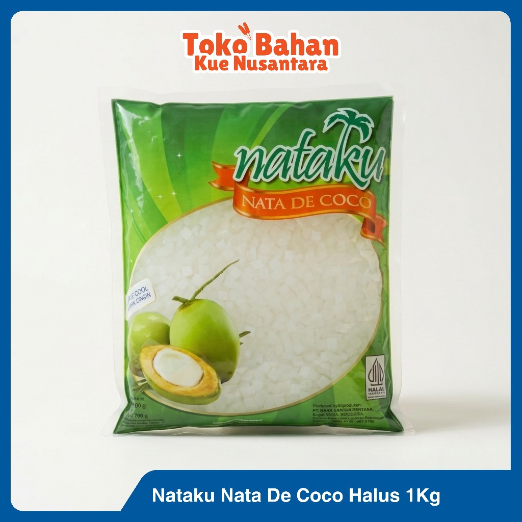 Nataku Nata De Coco 1kg Dadu Kecil Asli | Nata De Coco 1Kg Toping Boba & Minuman