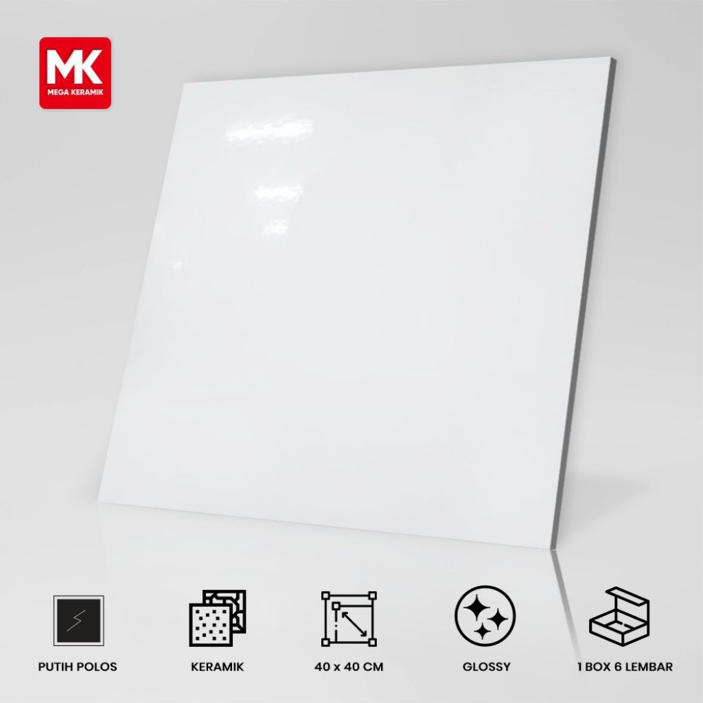 Keramik Putih Polos 40x40