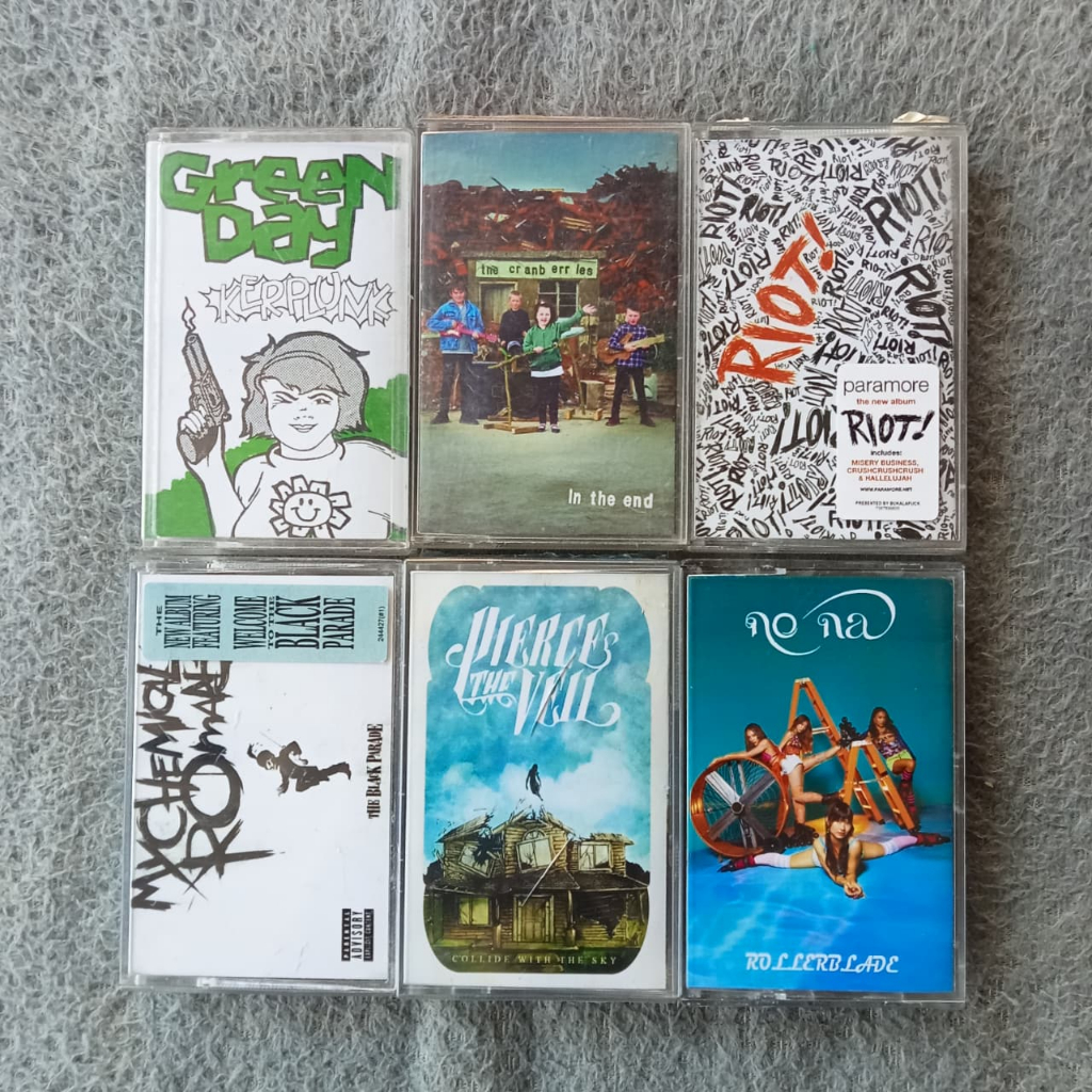 [USED ITEMS] Kaset Pita Bootleg - Green Day - The Cranberries - Paramore - My Chemical Romance - Pie