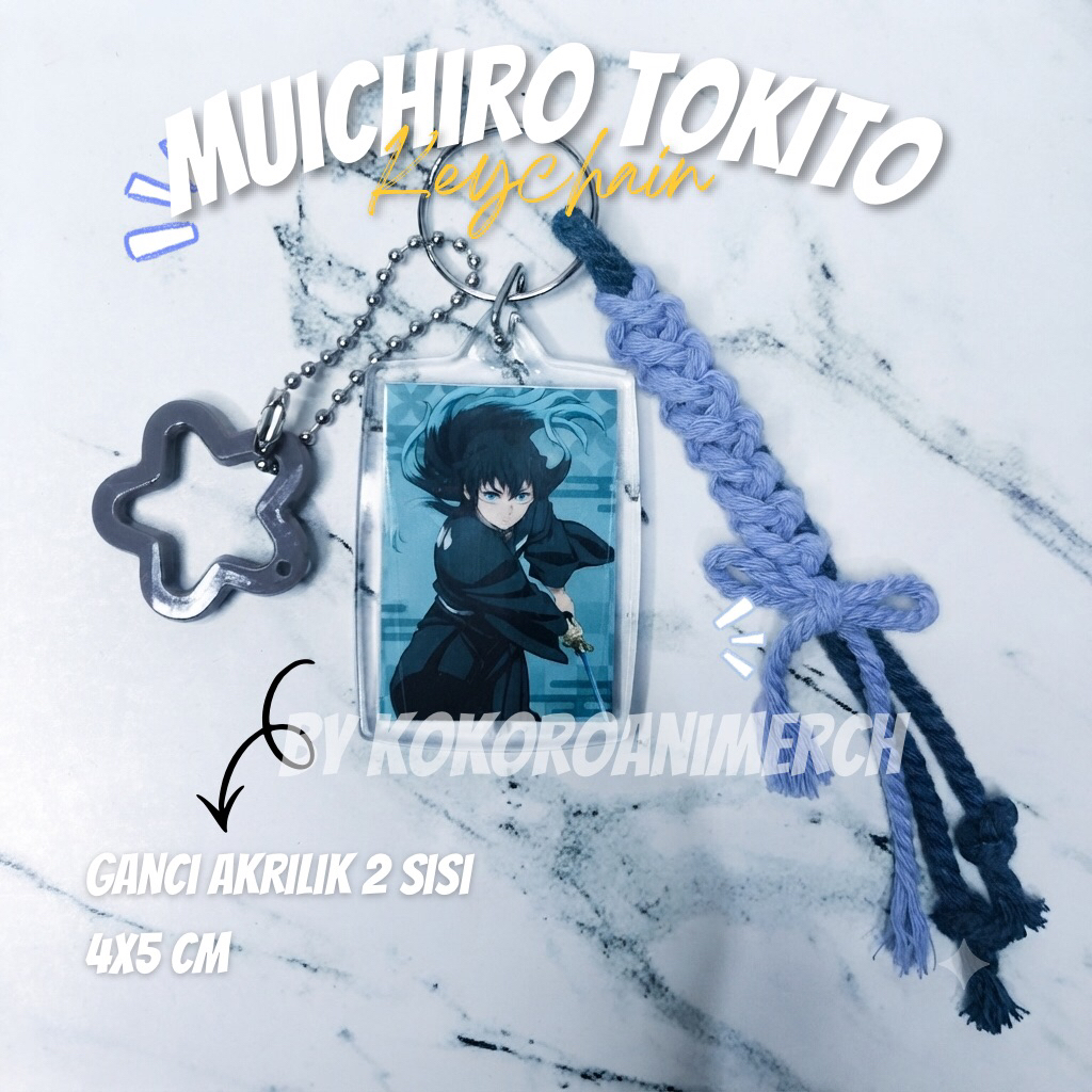 Keychain Muichiro Tokito /Gantungan kunci Demon Slayer Muichiro Tokito