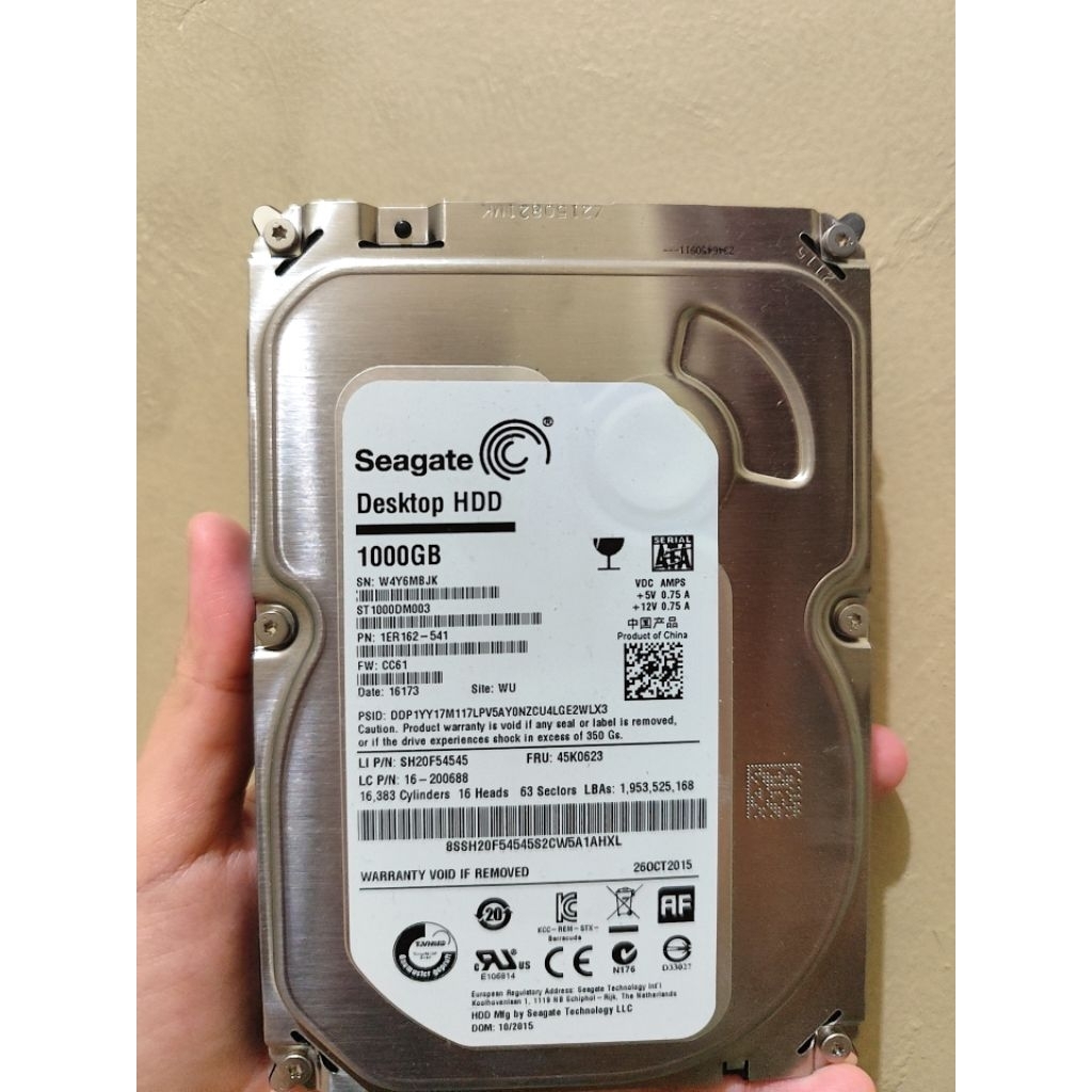 Hard Disk HD HDD Laptop 2.5inch 3.5inch SATA TOSHIBA Seagate WD 2TB 1TB Second