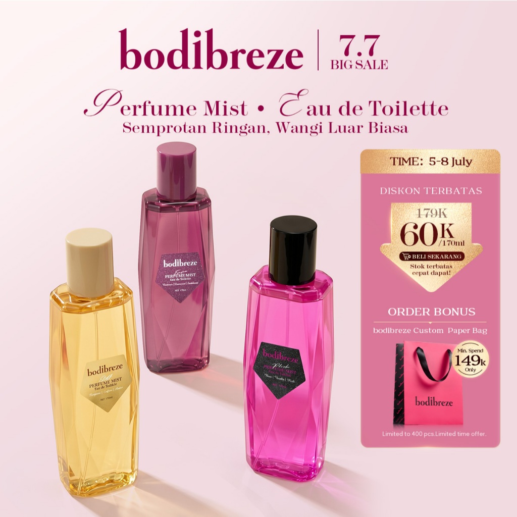 [SALE] Bodibreze 6 Varian Perfume Mist 170ml | LEONA - floral leci-mawar PHOEBE - floral segar prali