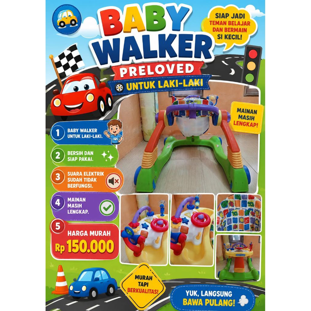 Baby Walker BABYELLE (PRELOVED)