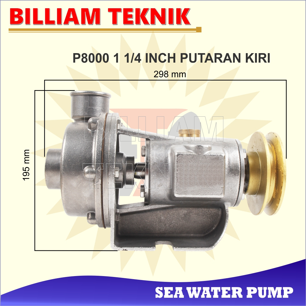 8000 1 1/4" LH SEA WATER PUMP / POMPA AIR LAUT / POMPA KEONG / POMPA STAINLESS / POMPA SIRKULASI
