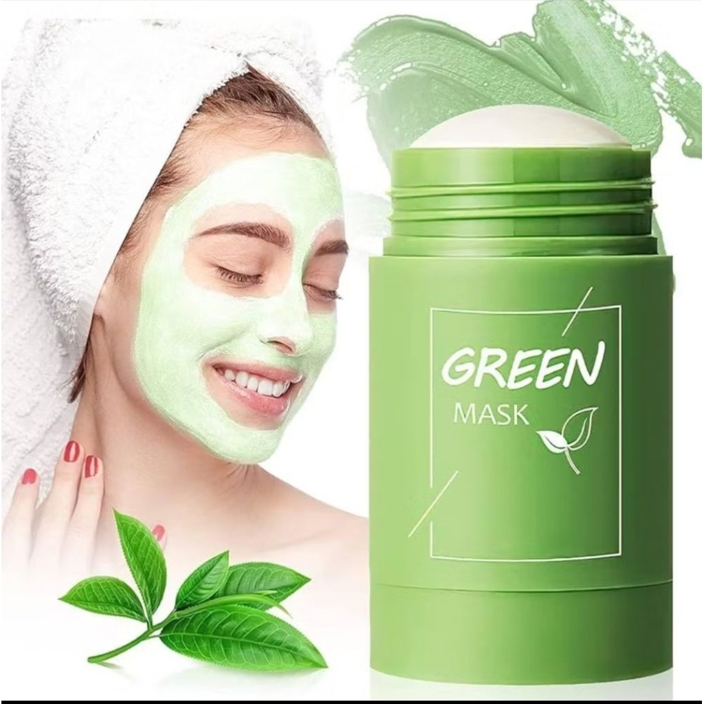 Green Tea Clay Masker Wajah Membersihkan Komedo dan Minyak / Mask Wajah Mask Hidung Samarinda