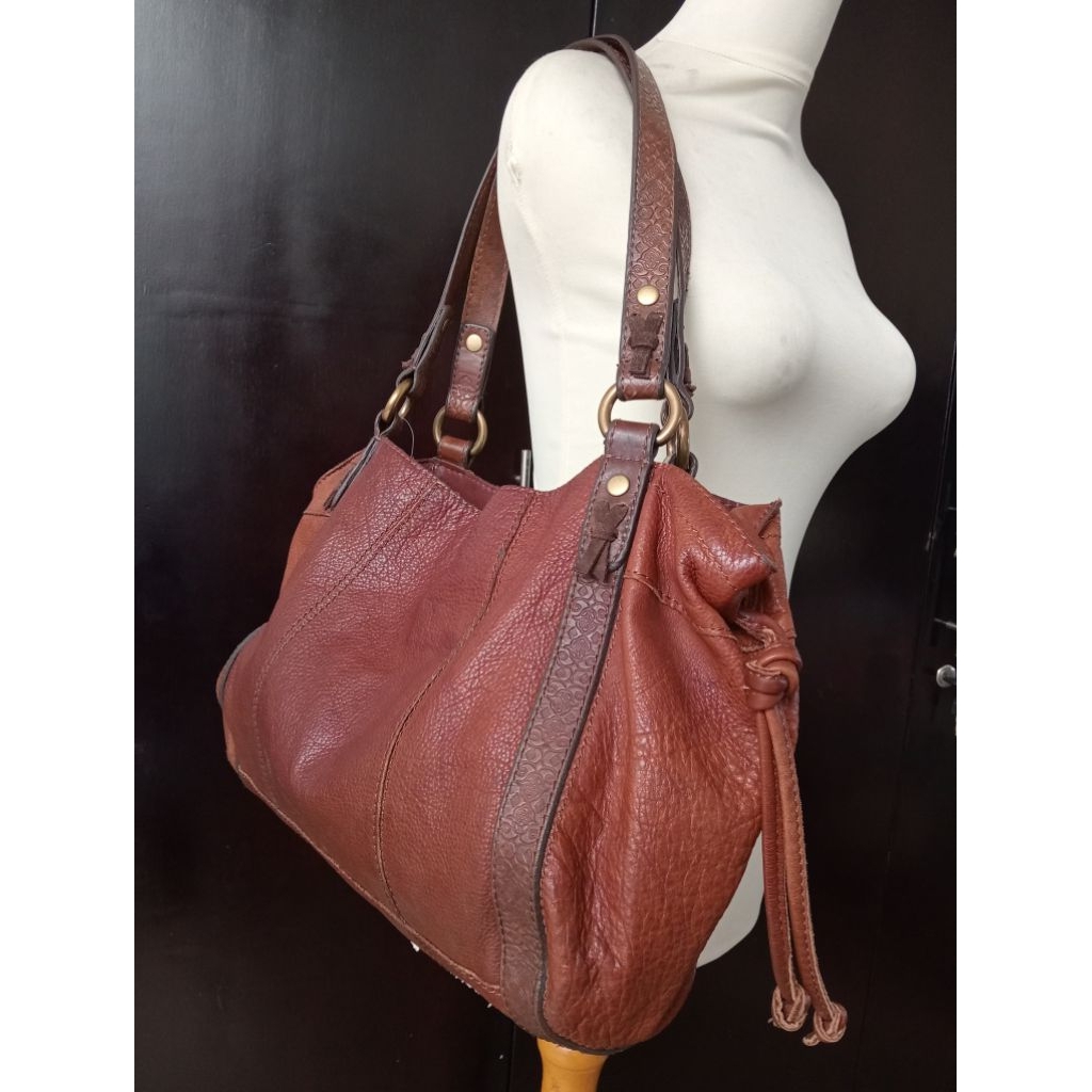 Lucky Brand, Tote Hobo, shoulder bag kulit asli, UK 33