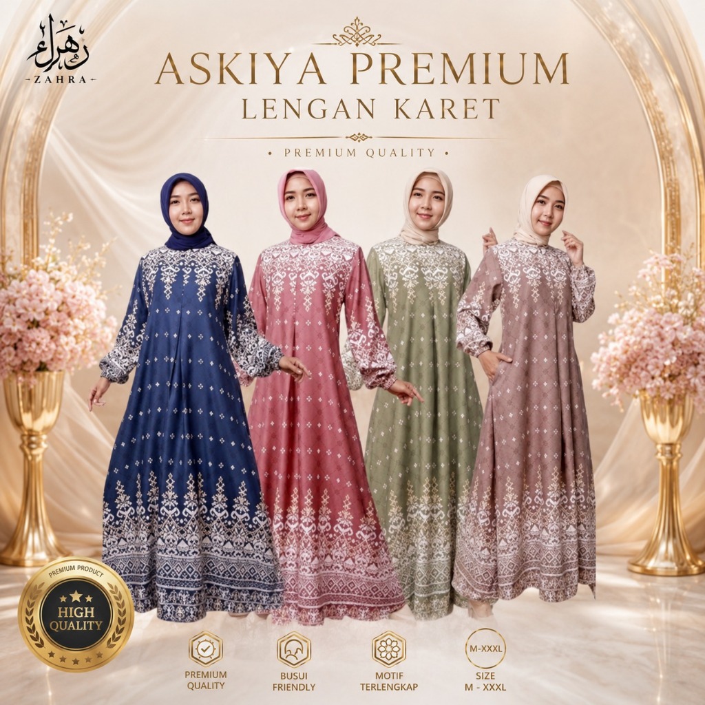 PAKET 100 ribu isi 3 gamis selena premium lengan kerut