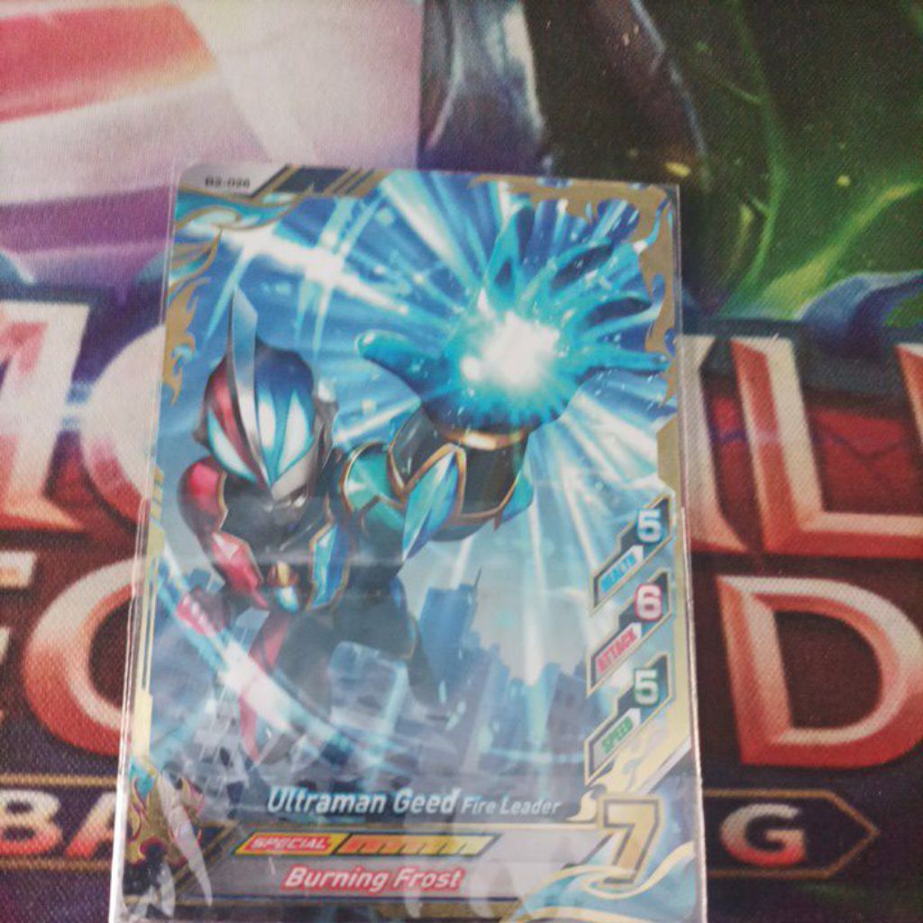 kartu ultraman geed fire leader rare card