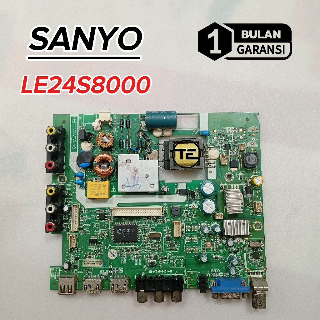 MAINBOARD SANYO LE24S8000 MESIN TV SANYO LE 24S8000 MOTHERBOARD MODUL MOBO TV LED