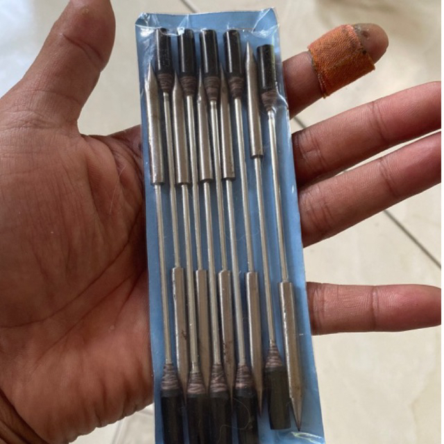 ( isi 10 ) Paket Perlengkapan Pancing Mata Panah Paser Ikan Logam 6mm