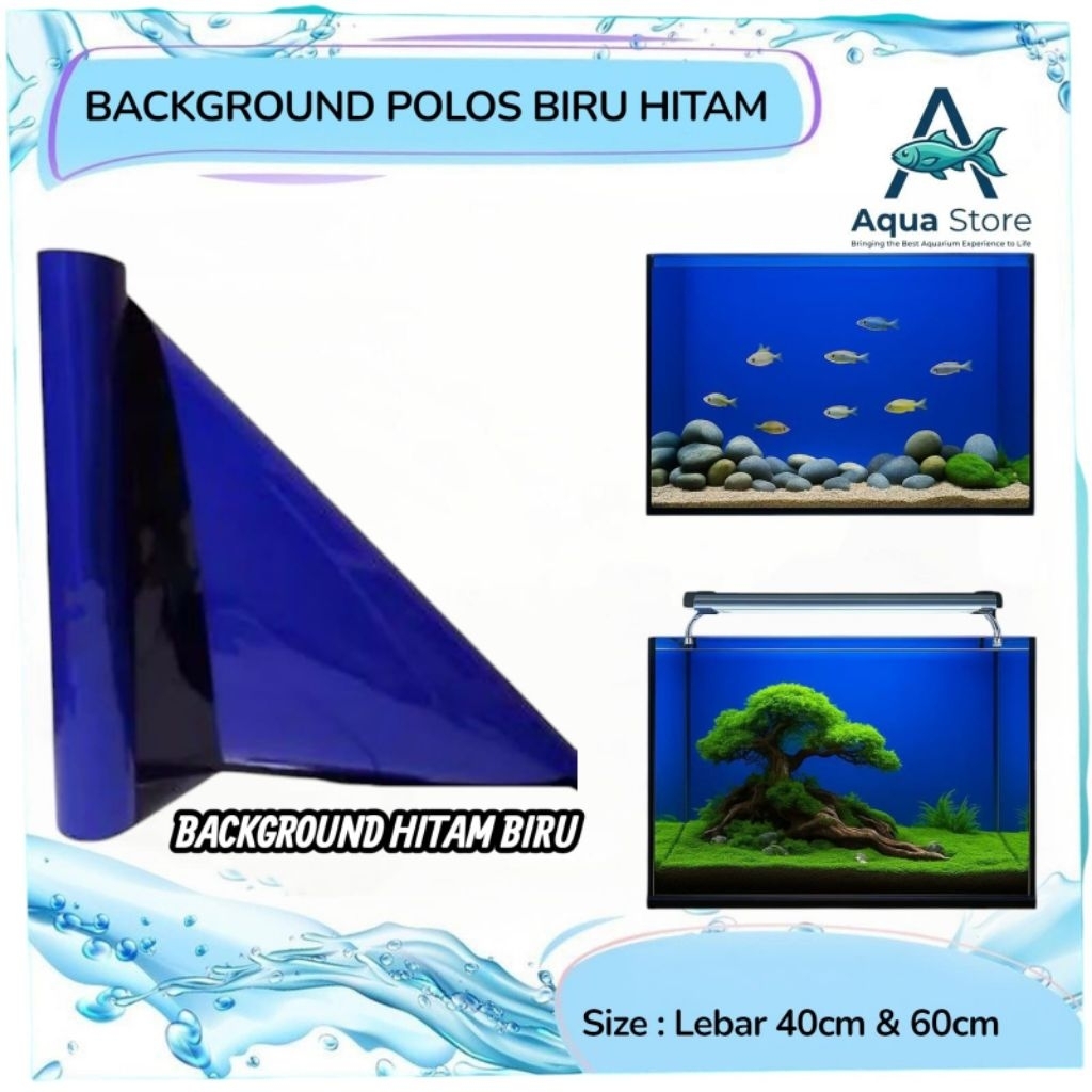 Background aquarium polos biru hitam wallpaper aquarium