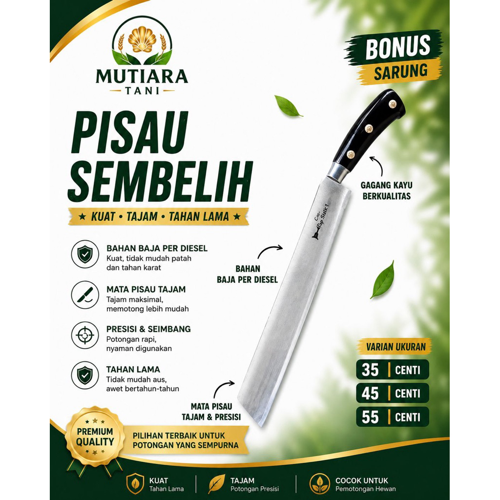 pisau sembelih cap garpu premium quality